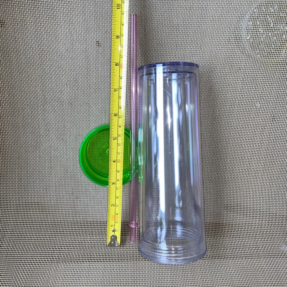 Mixed Brands of Colorful Tumbler w/9pcs. & Straws-Used w/Some Lite Wash & Wear